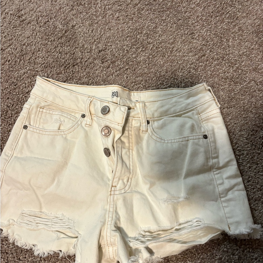 RSQ Women's Off-White Jean Shorts